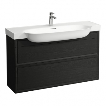 Spintelė praustuvui Laufen THE NEW CLASSIC 1176x316x677 mm, 2 stalčiai, tinka praustuvui 813858, spalva - juodas ąžuolas 